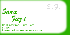 sara fuzi business card